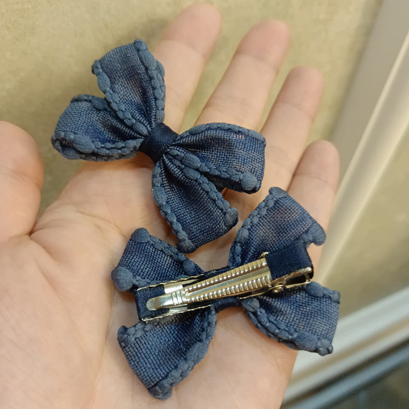 Trendy Denim Bow Hair Clips with Classic Design - Cute and Functional Accessories, Perfect for Daily Wear, Casual Outings, and Playful Hairstyles for Women