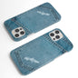 Original Denim Phone Case with Distressed Pocket Design - Trendy, Practical Style, Ideal for Casual Look and Protection for Unisex