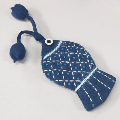 Trendy Denim Fish Pouch with Detailed Stitching - Cute and Fun Design, Ideal for Casual Outings, Practicality for Unisex