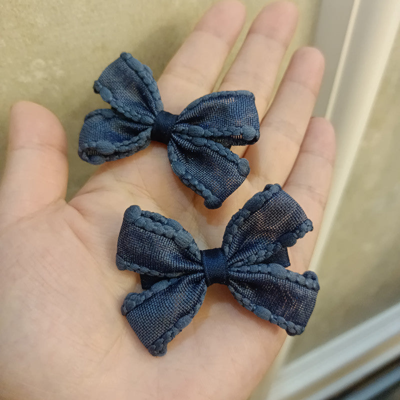 Trendy Denim Bow Hair Clips with Classic Design - Cute and Functional Accessories, Perfect for Daily Wear, Casual Outings, and Playful Hairstyles for Women