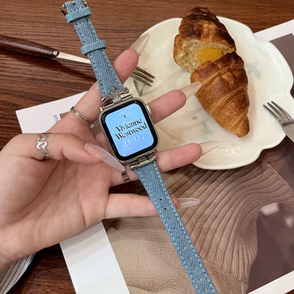 Trendy Denim Apple Watch Band - Trendy Style and Durability for Young Women