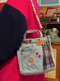 Original Patchwork Denim Shoulder Bag - Playful Retro Style, Lightweight and Spacious for Young Women