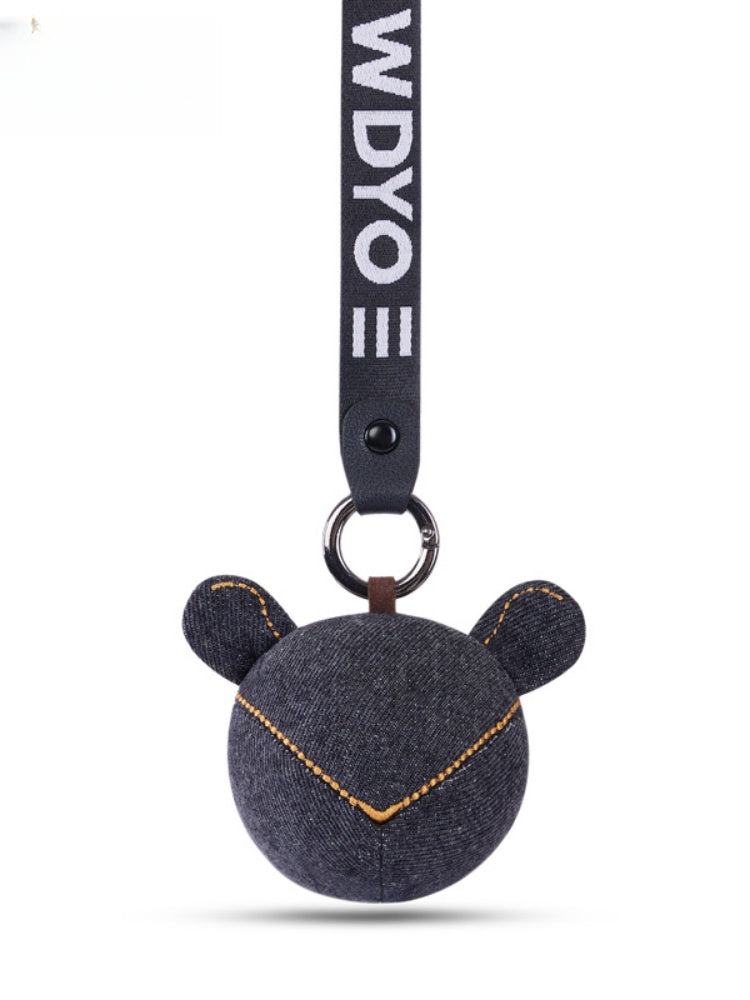 Trendy Denim Keychain with Monkey-Shaped Plush Denim Charm and Metal Ring - Playful, Trendy Design, Durable, Stylish, Lightweight for Everyday Use, Bag Accessory, and Key Holder  for Unisex