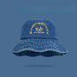 Trendy "SUNSHINE CLUB" Denim Bucket Hat - A Fun and Stylish Designed Summer Essential  for Unisex