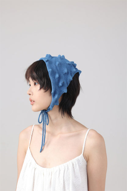 Trendy Spiky Denim Headscarf - A Bold Styled Fashion Statement, Soft, Street Design for Women