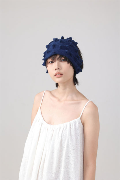 Trendy Spiky Denim Headscarf - A Bold Styled Fashion Statement, Soft, Street Design for Women