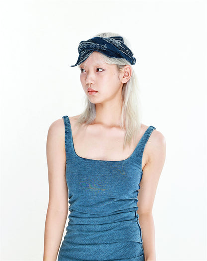 Trendy Denim Bow Knot Headband - A Playful and Vintage-Styled, Soft Street Fashion Accessory for Women