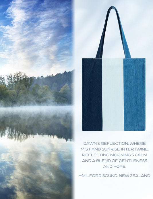 DENIM MUSEUM Moonlit Lake Sanctuary Denim Bag - 时尚简约的手提包，适合日常外出使用