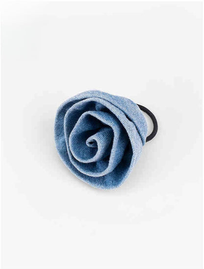 Trendy Denim Hair Clip - Rose Shaped, Lightweight, Sophistication, Elegant Style for Elegant Women