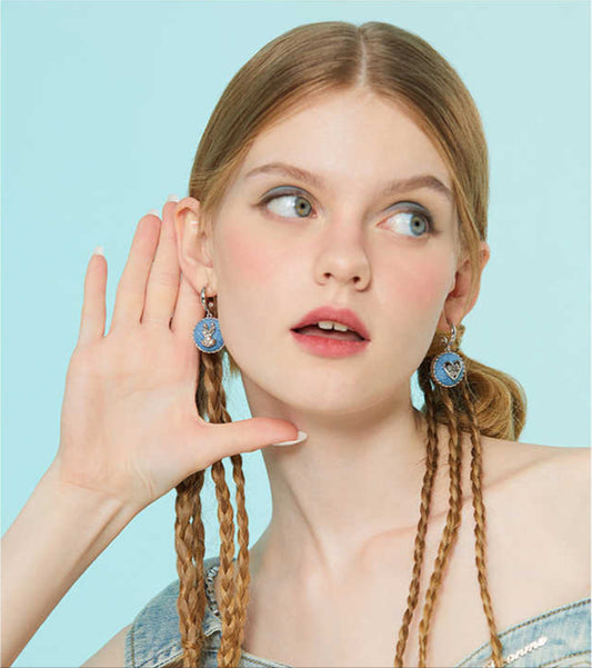 Pendientes Denim Charm - Playful & Chic